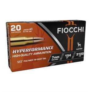 Fiocchi Hyperformance Hunt Rifle Ammunition 7mm Rem Mag 154 gr SST 3100 fps 20/ct