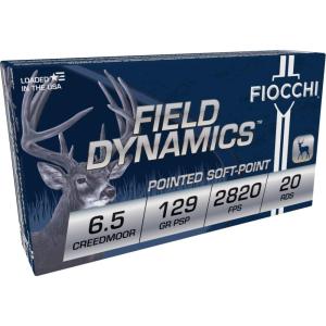Fiocchi Shooting Dynamics Rifle Ammunition 6.5 Creedmoor 129 gr PSP 20/ct 65CMB
