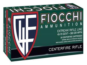 Fiocchi Extrema Rifle Ammunition 45-70 Govt 300 gr JHC 1900 fps 20/ct 4570A
