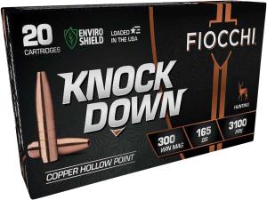 Fiocchi KnockDown .300 Win Mag 165 gr LFCHP 20rds Rifle Ammo for High Impact - 300WMCHA