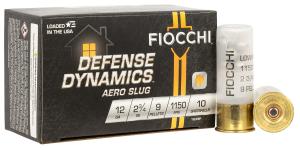 Fiocchi Defense Dynamics Low Recoil 12 Gauge 2-3/4" #00 Buck 9 Pellets 10rds Shotshell - for Home Defense - 12LE9P 