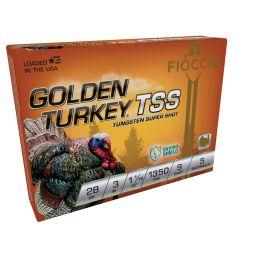 Fiocchi Golden Turkey TSS 28 Gauge 3" #9 1-1/16 oz 5rds Shotshell - Ultimate TSS for Turkey Hunting - 283TSS9