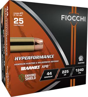 Fiocchi Hyperformance Hunt .44 Magnum 225 gr XPB 25rds Handgun Ammo for Effective Hunting and Defense - 44MBA