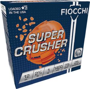 Fiocchi Exacta Target Crusher Ammunition 12 Gauge 2-3/4" 1 oz #7-1/2 Shot Case of 250 (10 Boxes of 25) 