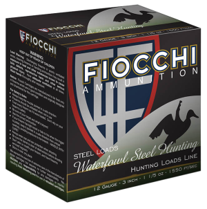 Fiocchi 34 Speed Steel Ammunition 12 Gauge 3" 1-1/5 oz BB Non-Toxic Plated Steel Shot Case of 250 (10 Boxes of 25) 