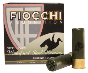 Fiocchi 34 Speed Steel Ammunition 12 Gauge 3" 1-1/5 oz #1 Non-Toxic Plated Steel Shot Case of 250 (10 Boxes of 25) 