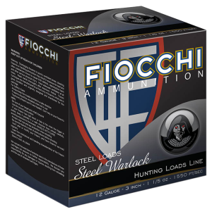 Fiocchi 34 Speed Steel Ammunition 12 Gauge 3" 1-1/5 oz #3 Non-Toxic Plated Steel Shot Case of 250 (10 Boxes of 25) 
