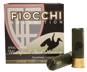 Fiocchi 34 Speed Steel Ammunition 12 Gauge 3" 1-1/5 oz #4 Non-Toxic Plated Steel Shot Case of 250 (10 Boxes of 25) 