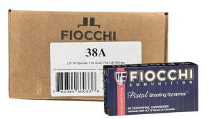 Fiocchi .38 Special Ammunition 1000 Rounds FMJ 130 Grains 38A 