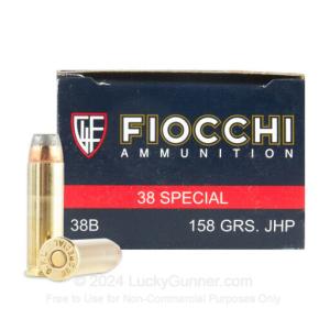 Fiocchi Defense Dynamics 38 Special 158 Grain JHP 1000rd Case UPC: 762344863078