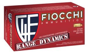 Fiocchi Range Dynamics 230 gr Full Metal Jacket .45 Auto Ammo, 500 Rounds - 45ARD100