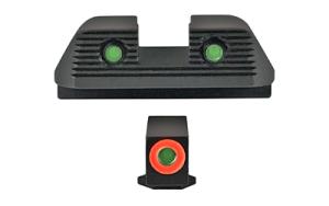 Glock 20/21/29/30/31/32/36/40 Ameriglo Bold Sights Front / Rear Set Green Tritium