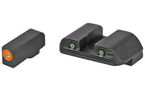 Ameriglo Glock 17,19,26,34 Gen 5 Bold Sights Front / Rear Set Green Tritium w/ Orange Outline