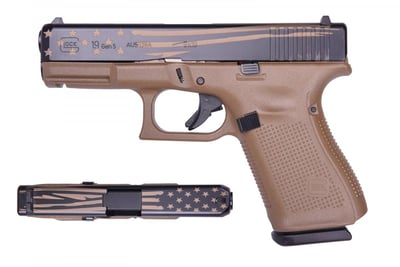 Glock 19 Gen 5 Distressed Flag 9mm 764503888816