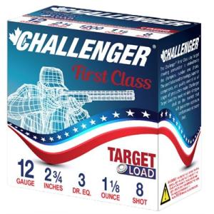 Challenger Ammo First Class Target Load 12 Gauge 2-3/4" Ammo - 12 Gauge 2-3/4" 1 Oz #8 Shot 250/Case (Cta12l18) 773622400083