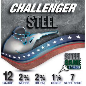Steel Game & Target 12 Gauge Shotgun Ammo - 12 Gauge 2-3/4'''' 1-1/8oz #7 Steel Shot 250/Case