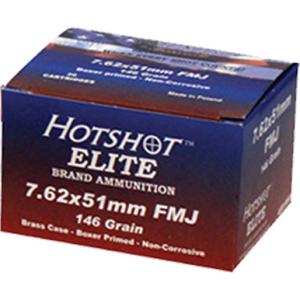 Century Arms Hotshot 7.62x51mm Ammunition 146 Grain FMJ Brass Case 20 Rounds