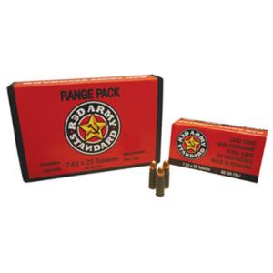 Century Arms Red Army Standard 7.62x25mm Tokarev Ammo 86 Grain FMJ Steel Cased 50 Rounds 