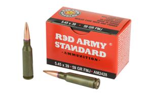 Century Arms Red Army Standard 59 gr Full Metal Jacket Boat Tail 5.45x39mm Ammo, 20/box - AM2428