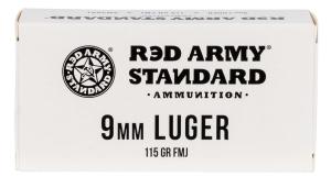 Red Army Standard AM3091 Red Army Standard 9mm Luger 115 grain Full Metal Jacket (FMJ) 50 rounds