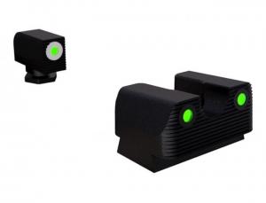 Rival Arms Glock 17/19 Tritium Night Sights Fits Green Tritium W/White