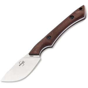 Boker Plus M.U.K. Stonewash Fixed Blade Knife brown Micatra Handles