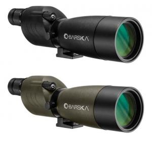 Barska 20-60x60 Blackhawk Spotting Scope, Angled, Porro Prism, BK-7 , Glare Reducing Sunshade, Green AD12706