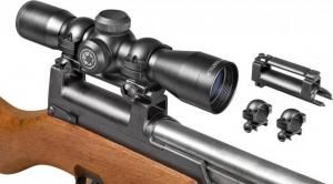 Barska 4x32 Contour Matte Black 30/30 Reticle Riflescope w/ SKS Mount + Rings AC10882