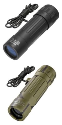 Barska 10x25 Lucid-View Pocket Roof BK-7 Prism Monocular, Black - Clam Pack - AA10310