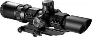 Barska 1-4x28, 30mm tube, IR glass, mil dot reticle Riflescope Black AC11872 790272983865