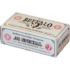 Buffalo Cartridge .38 Special Ammo New Production 125 Grain FMJ FP 850 fps 50 Rounds 