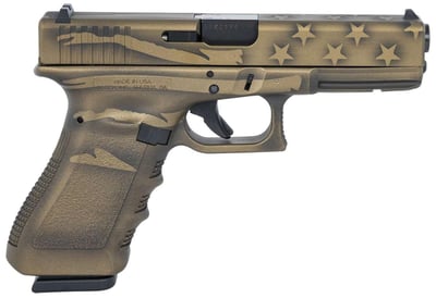 Glock G17 Gen3 Coyote Battleworn Flag 9mm 792759418310