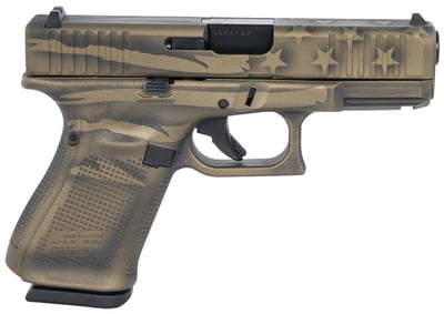 Glock 23 Gen 5 Compact MOS Black/Coyote Battle Worn Flag Cerakote .40 S&W PA235S204MOS-BBBWFLAG