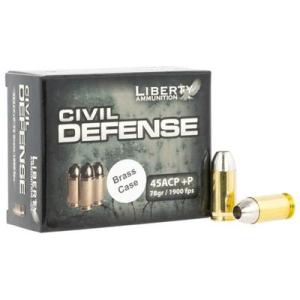 Liberty Ammunition 45 ACP Ammunition Civil Defense 45 ACP +P 78 Gr Hollow Point HP LACD45013BC