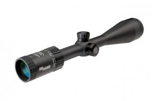 Sig Sauer Whiskey 3 Scope, 4-12X50mm, 1 in, SFP, Hellfire Quadplex Illuminated Reticle, 0.25 MOA Adjustable, Black