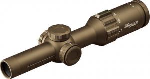 Sig Sauer Tango6T 5.56/7.62mm 1-6x24mm 30mm FFP, Horseshoe Illuminated Reticle, 0.2 MRAD, Capped Turret, FDE