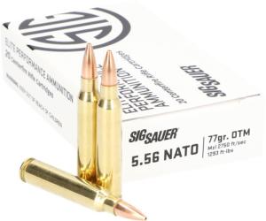 AMMO, 5.56 NATO, 77GR, ELITE MATCH GRADE, OTM, BOX/20