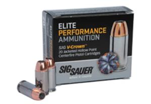 Sig Sauer Elite V-Crown Ammo 10mm 200 Grain 20 Rounds  JHP