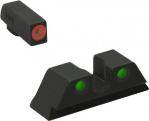 Meprolight Glock 42 / 43 Day/Night Self-Illuminated Sights, Orange / Green