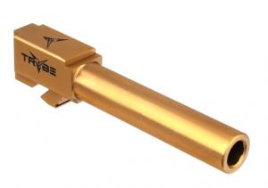 TRYBE Defense Glock 19/19x Match Grade Non Threaded Pistol Barrel, Gold