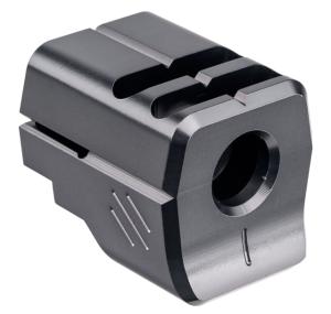 TRYBE Defense Universal 9mm Compensator, Full Size Firearms, Gray