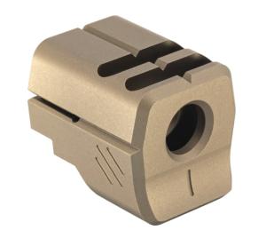 TRYBE Defense Universal 9mm Compensator, Full Size Firearms FDE