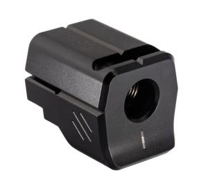 TRYBE Defense Universal Single Port 9mm Compensator, Full Size, Black