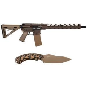 Diamondback Firearms DB15 Sports South Exclusive Flat Dark Earth w/Southern Grind Jackal Fixed Blade Knife 223/5.56 