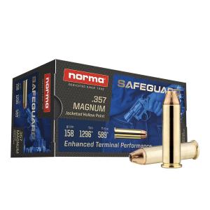Norma Safeguard Handgun Ammunition .357 Magnum 158gr JHP 1296 fps 50/ct