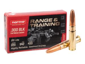 Norma Range & Training Rifle Ammunition .300 Blackout 220gr FMJ 20/ct 810036151849