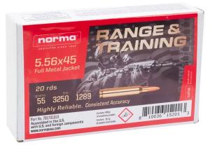 Norma Range & Training 5.56 55gr FMJ, 20rd box - 701701313