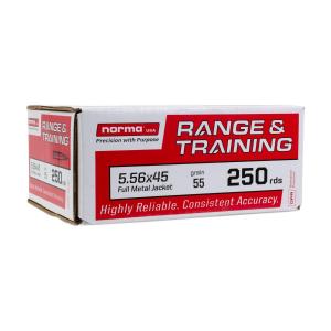 Norma Range & Training Rifle Ammunition 5.56mm 55gr 
