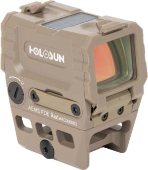 Holosun OPMOD AEMS Red Dot Sight, Red MRS, 2 MOA Dot, Flat Dark Earth, AEMS 211311