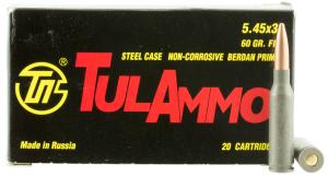 Tulammo TA545390 Rifle 5.45x39mm 60 gr Full Metal Jacket (FMJ) 20 Bx/ 50 Cs 